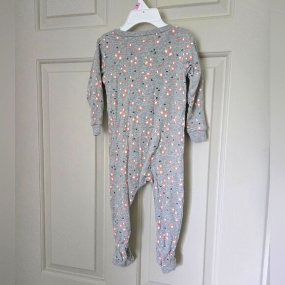 Petit Lem Gray and Pink Sleeper / Pajama - Picture 4 of 4